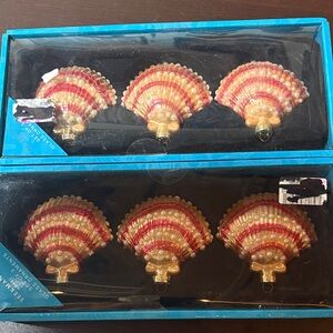 Set of Glass Seashell Beekman Ornaments